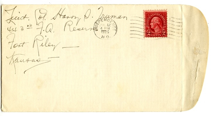 Letter from Bess W. Truman to Harry S. Truman