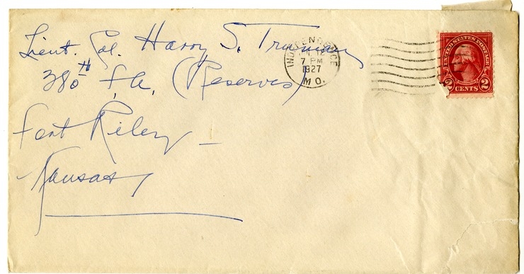 Letter from Bess W. Truman to Harry S. Truman