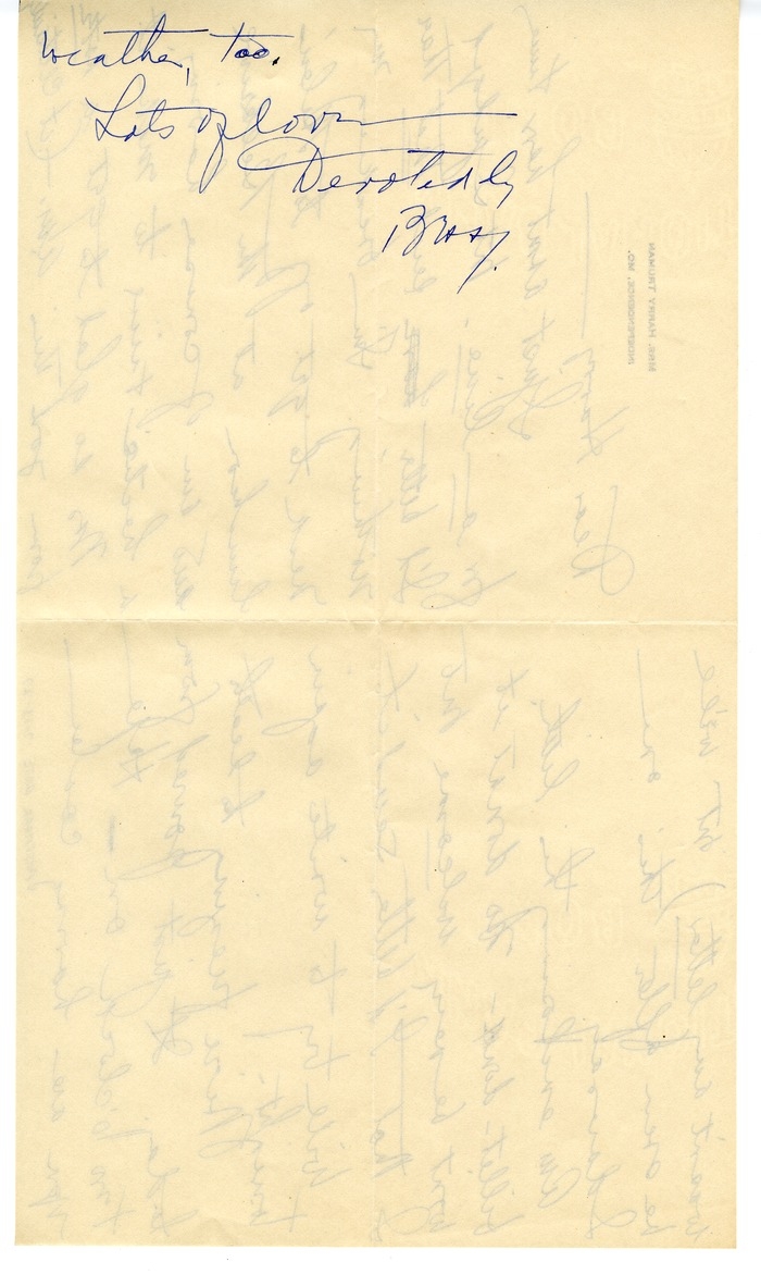 Letter from Bess W. Truman to Harry S. Truman