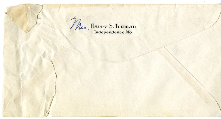 Letter from Bess W. Truman to Harry S. Truman