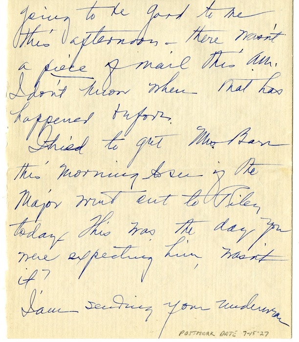 Letter from Bess W. Truman to Harry S. Truman