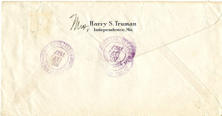Letter from Bess W. Truman to Harry S. Truman