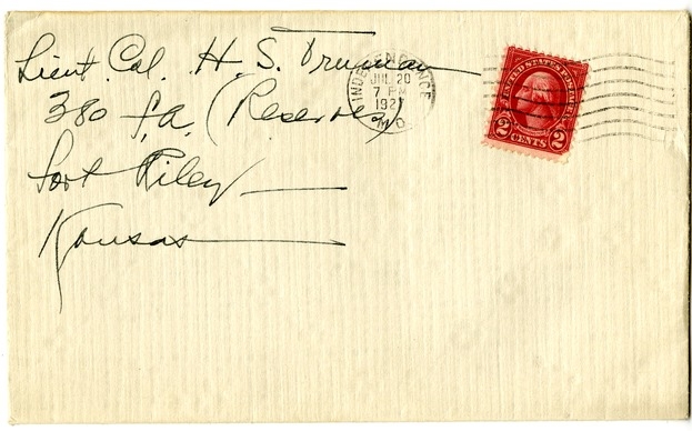 Letter from Bess W. Truman to Harry S. Truman