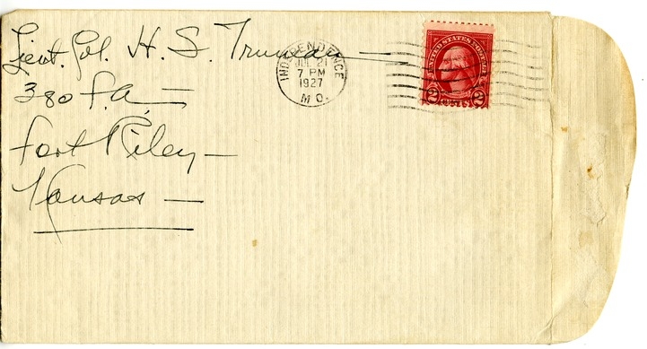 Letter from Bess W. Truman to Harry S. Truman