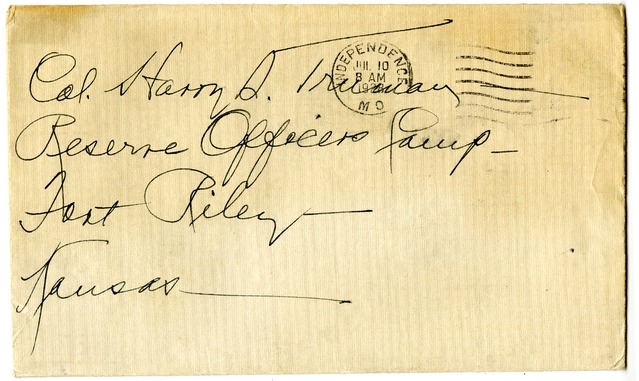 Letter from Bess W. Truman to Harry S. Truman