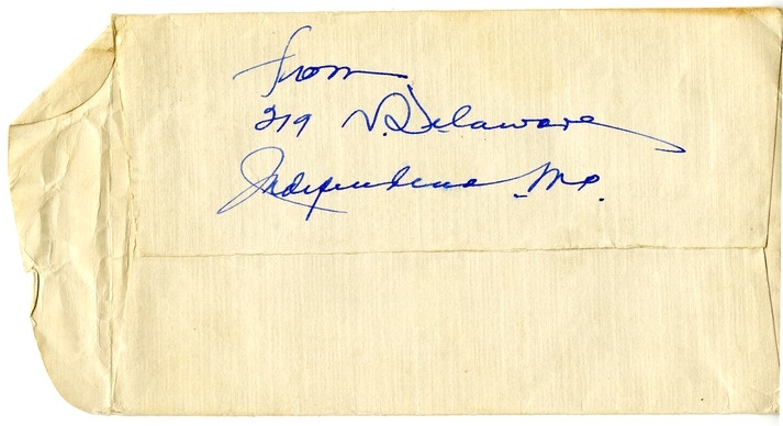 Letter from Bess W. Truman to Harry S. Truman