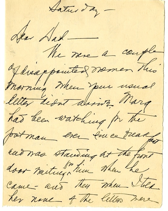 Letter from Bess W. Truman to Harry S. Truman