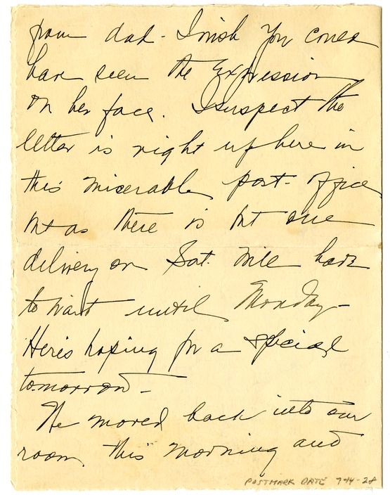 Letter from Bess W. Truman to Harry S. Truman