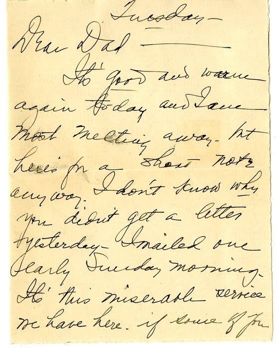 Letter from Bess W. Truman to Harry S. Truman