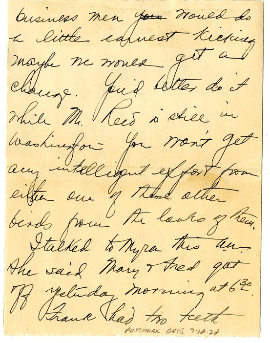 Letter from Bess W. Truman to Harry S. Truman