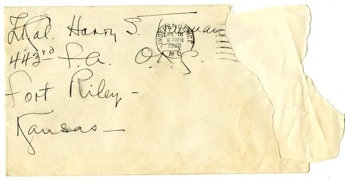 Letter from Bess W. Truman to Harry S. Truman