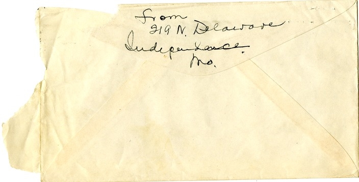 Letter from Bess W. Truman to Harry S. Truman