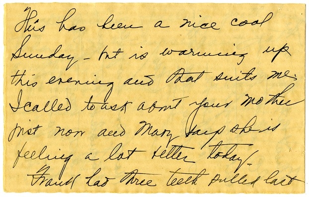Letter from Bess W. Truman to Harry S. Truman
