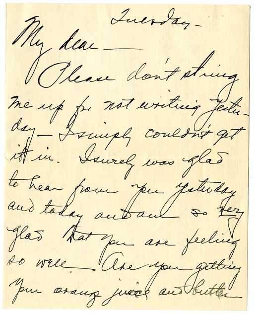 Letter from Bess W. Truman to Harry S. Truman