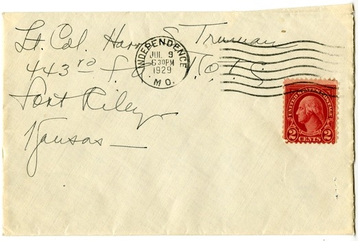 Letter from Bess W. Truman to Harry S. Truman