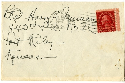 Letter from Bess W. Truman to Harry S. Truman