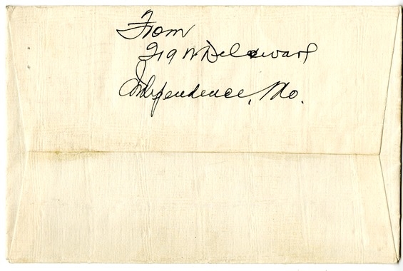 Letter from Bess W. Truman to Harry S. Truman