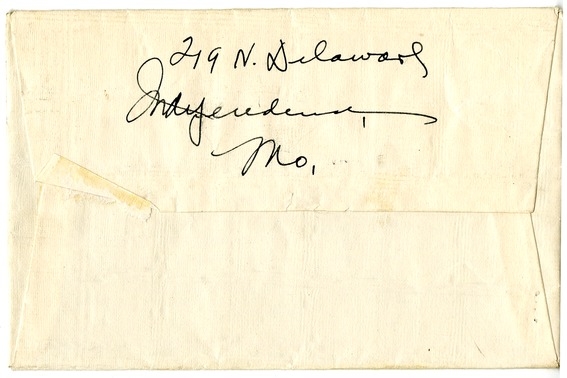Letter from Bess W. Truman to Harry S. Truman