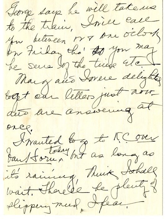 Letter from Bess W. Truman and Margaret Truman to Harry S. Truman