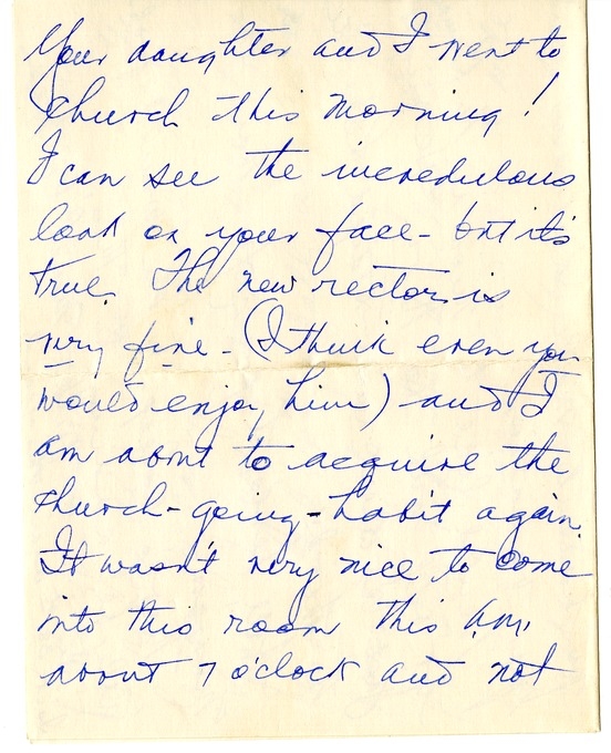 Letter from Bess W. Truman to Harry S. Truman