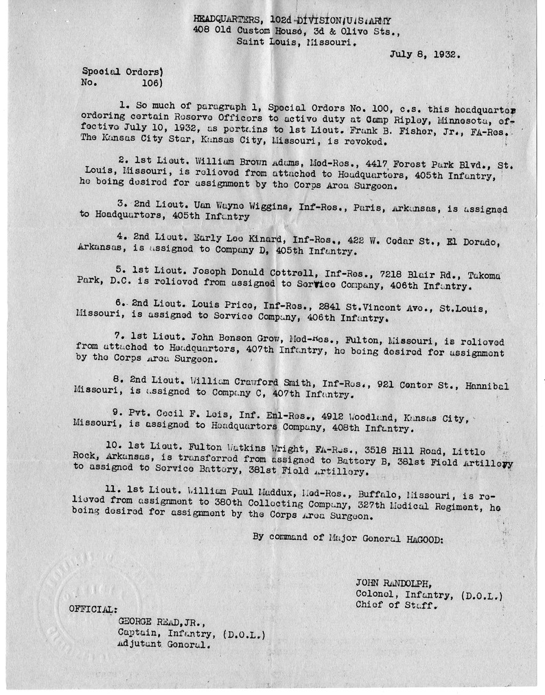 Letter from Bess W. Truman to Harry S. Truman