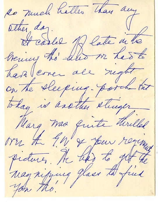 Letter from Bess W. Truman to Harry S. Truman