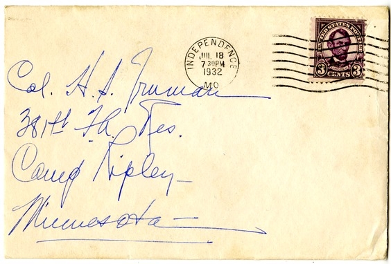 Letter from Bess W. Truman to Harry S. Truman