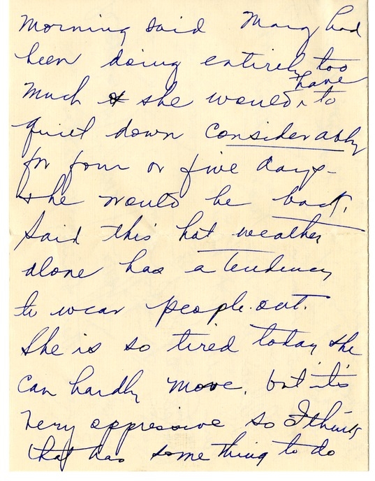 Letter from Bess W. Truman to Harry S. Truman