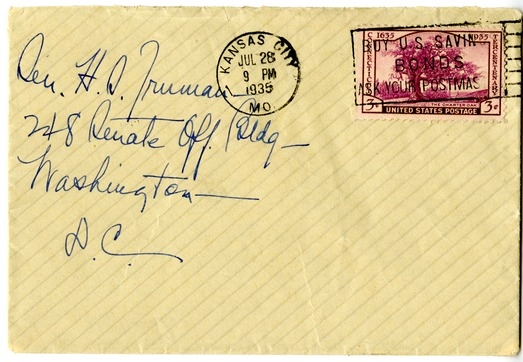 Letter from Bess W. Truman to Harry S. Truman