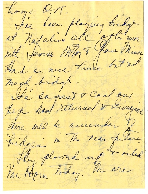 Letter from Bess W. Truman to Harry S. Truman