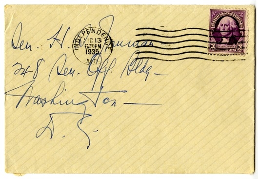 Letter from Bess W. Truman to Harry S. Truman