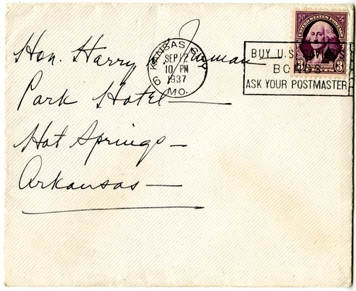 Letter from Bess W. Truman to Harry S. Truman