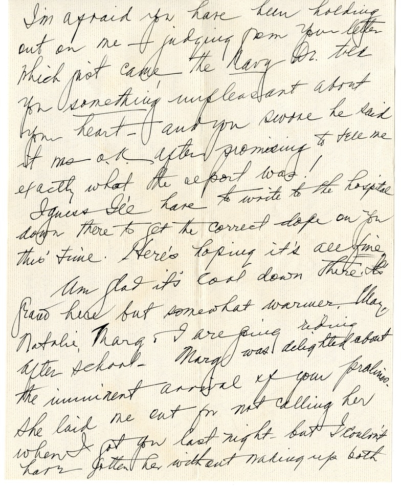 Letter from Bess W. Truman to Harry S. Truman