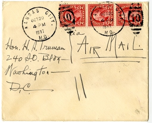 Letter from Bess W. Truman to Harry S. Truman