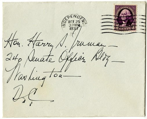 Letter from Bess W. Truman to Harry S. Truman