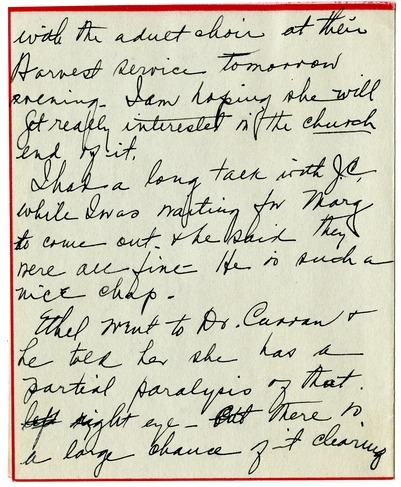 Letter from Bess W. Truman to Harry S. Truman