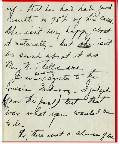 Letter from Bess W. Truman to Harry S. Truman