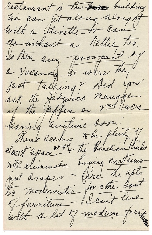 Letter from Bess W. Truman to Harry S. Truman