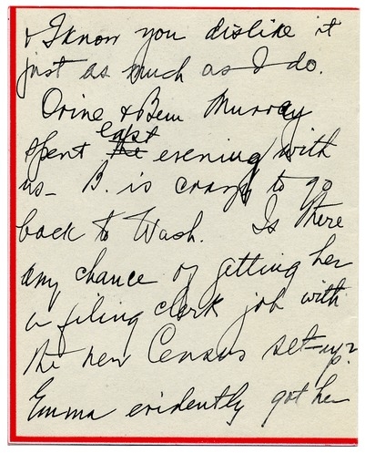 Letter from Bess W. Truman to Harry S. Truman