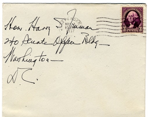 Letter from Bess W. Truman to Harry S. Truman
