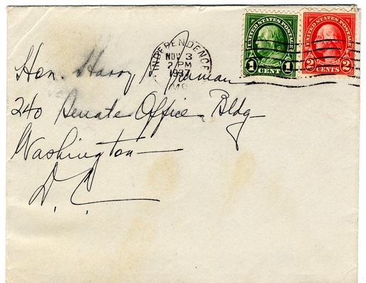 Letter from Bess W. Truman to Harry S. Truman