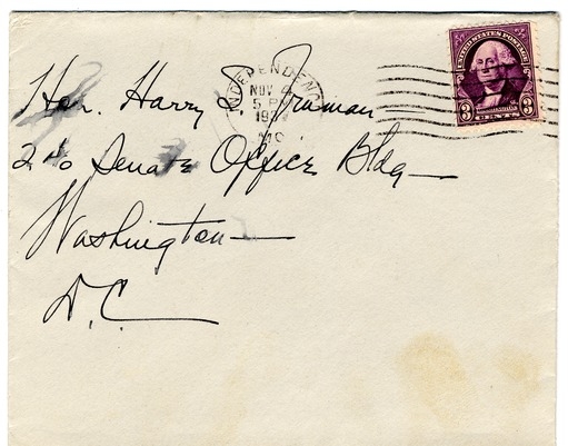 Letter from Bess W. Truman to Harry S. Truman