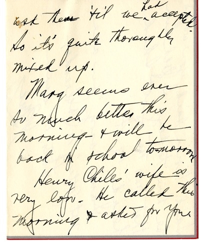 Letter from Bess W. Truman to Harry S. Truman
