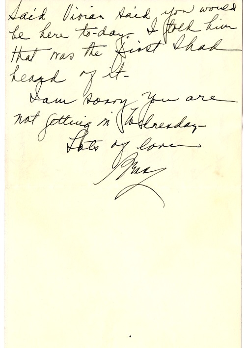 Letter from Bess W. Truman to Harry S. Truman