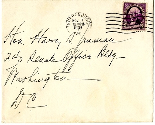 Letter from Bess W. Truman to Harry S. Truman