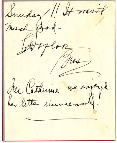 Letter from Bess W. Truman to Harry S. Truman