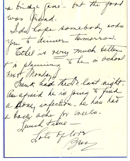 Letter from Bess W. Truman to Harry S. Truman