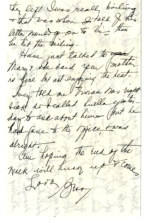 Letter from Bess W. Truman to Harry S. Truman