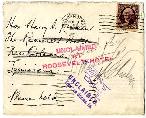 Letter from Bess W. Truman to Harry S. Truman