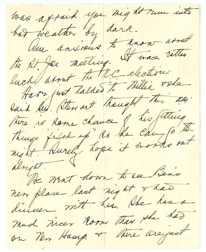Letter from Bess W. Truman to Harry S. Truman
